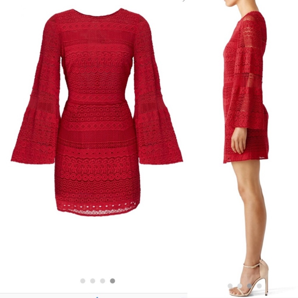 Rebecca Minkoff Red Grin bell sleeve dress
